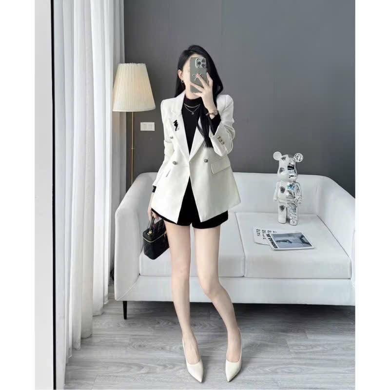 KS1172 - ÁO KHOÁC VEST PHỐI NÚT - MÀU KEM