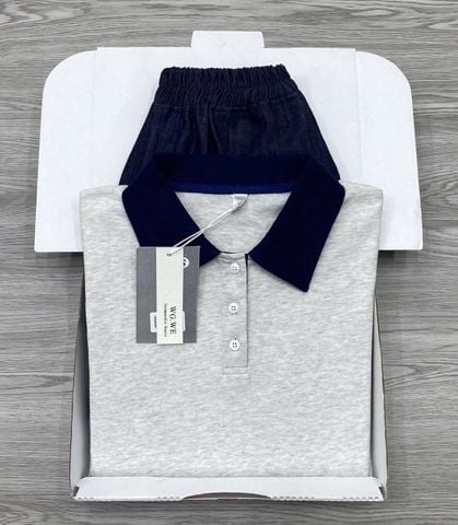 KS1197 - SET ÁO THUN XÁM + QUẦN SHORT