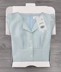 TB9011 - ĐẦM DÀI PHỐI NÚT (XANH)