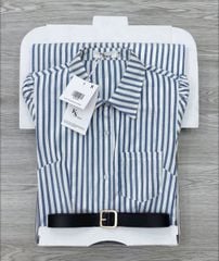 KS1201 - ĐẦM DÀI SỌC XANH (KÈM NỊT)