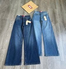 VGU1177 - QUẦN JEAN ỐNG RỘNG (XANH ĐẬM)