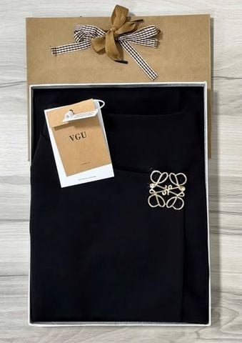 VGU1229 - CHÂN VÁY VẠT CHÉO ĐEN - KÈM TAG (CVÁY LẺ)