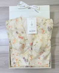 VGU1242 - ĐẦM DÀI HOA CỔ V PHỐI NÚT