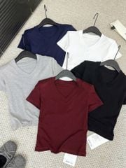 KS1240 - ÁO THUN BODY CỔ TIM - MÀU TRẮNG (ÁO LẺ)