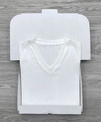 KS1240 - ÁO THUN BODY CỔ TIM - MÀU TRẮNG (ÁO LẺ)