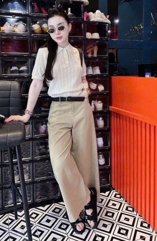 TB9135 - QUẦN DÀI ỐNG RỘNG - MÀU DA (KHÔNG KÈM NỊT) - Q.LẺ