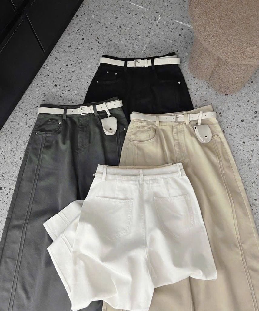 TB9135 - QUẦN DÀI ỐNG RỘNG - MÀU DA (KHÔNG KÈM NỊT) - Q.LẺ