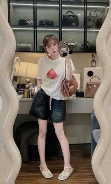 VGU1302 - SET ÁO THUN DƯA HẤU + QUẦN SHORT JEAN