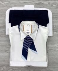 KS1247 - SET ÁO SƠMI TRẮNG + CHÂN VÁY DÀI XANH ĐEN (KÈM KHĂN)