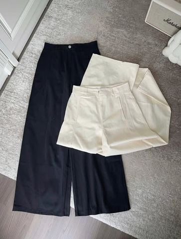 KS1254 - QUẦN KAKI DÀI ỐNG RỘNG - MÀU ĐEN