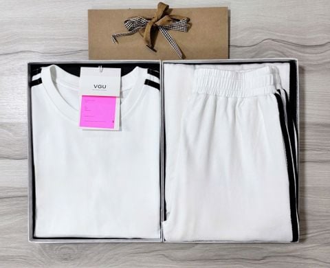 VGU1317 - SET THỂ THAO PHỐI SỌC (TRẮNG)