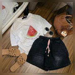 VGU1302 - SET ÁO THUN DƯA HẤU + QUẦN SHORT JEAN