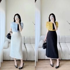 KS1282 - CHÂN VÁY DÀI - MÀU KEM (CV LẺ)