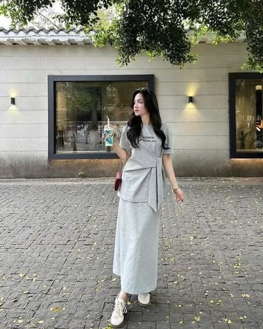 KS1285 - SET THUN XÁM THẮT DÂY EO
