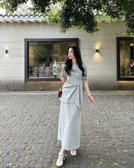 KS1285 - SET THUN XÁM THẮT DÂY EO