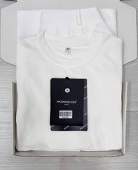 TQ4593 - SET ÁO THUN TAY DÀI + CHÂN VÁY XẾP LY (FULL TRẮNG)