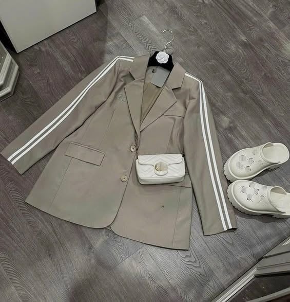 TB9130 - ÁO KHOÁC VEST FORM DÀI PHỐI SỌC (ÁO LẺ)