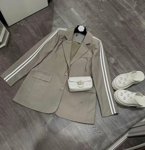 TB9130 - ÁO KHOÁC VEST FORM DÀI PHỐI SỌC (ÁO LẺ)