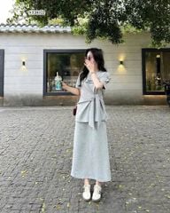 KS1285 - SET THUN XÁM THẮT DÂY EO