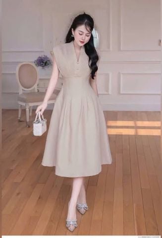VGU1370 - ĐẦM DÀI XẾP LY NGỰC