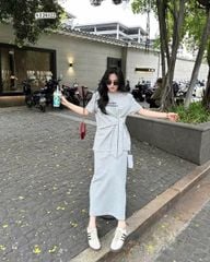 KS1285 - SET THUN XÁM THẮT DÂY EO