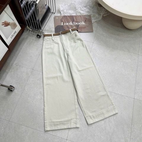 TB9214 - QUẦN DÀI PHỐI TÚI KÈM NỊT - MÀU TRẮNG