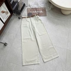 TB9214 - QUẦN DÀI PHỐI TÚI KÈM NỊT - MÀU TRẮNG