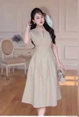 VGU1370 - ĐẦM DÀI XẾP LY NGỰC