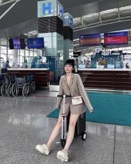 TB9130 - ÁO KHOÁC VEST FORM DÀI PHỐI SỌC (ÁO LẺ)