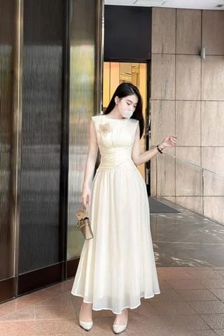 TQ4611 - ĐẦM DÀI SÁT NÁCH KEM (KÈM TAG HOA)