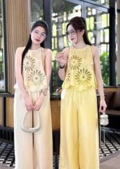 VGU1425 - SET CAO CẤP HOẠ TIẾT THÊU - VÀNG