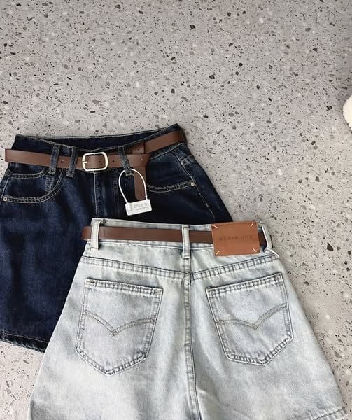 TB9175 - QUẦN SHORT JEAN ĐẬM - KÈM NỊT (Q.LẺ)