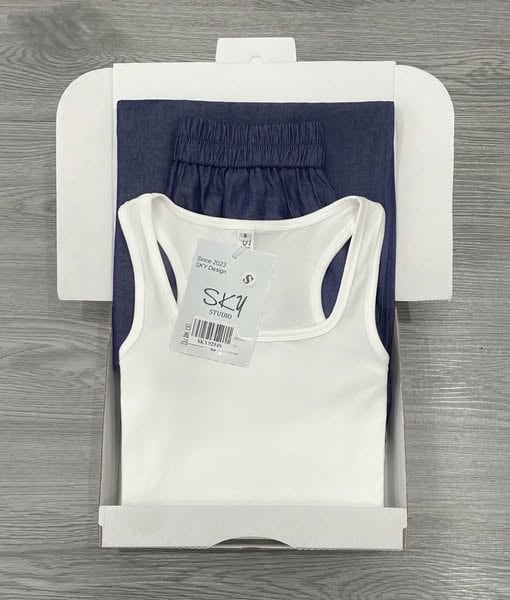 SKY9294 - SET ÁO THUN 3 LỖ + QUẦN DÀI XANH