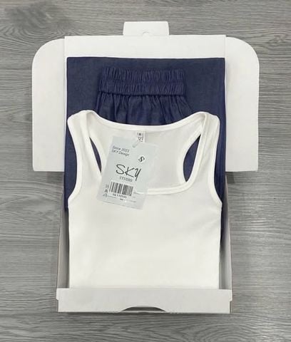 SKY9294 - SET ÁO THUN 3 LỖ + QUẦN DÀI XANH