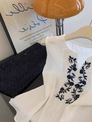 VGU1417 - ÁO SÁT NÁCH PHỐI HỌA TIẾT (ÁO LẺ)