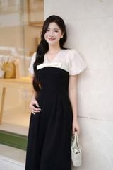 TQ4614 - ĐẦM DÀI PHỐI CỔ THÊU