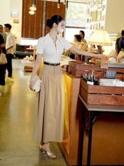 TQ4608 - SET ÁO PHỐI DÂY KÉO TRƯỚC + CHÂN VÁY DÀI  (KHÔNG KÈM NỊT)