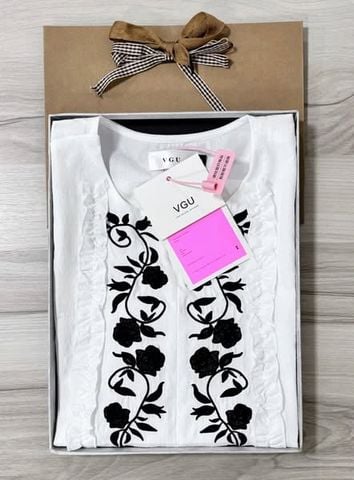 VGU1417 - ÁO SÁT NÁCH PHỐI HỌA TIẾT (ÁO LẺ)