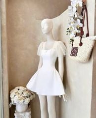 KS1336 - ĐẦM NGẮN CÁNH TIÊN TRẮNG