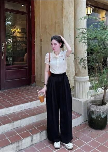 TQ4622 - QUẦN DÀI PHỐI LY KÈM DÂY ĐEN (QUẦN LẺ)