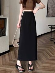 TB9339 - CHÂN VÁY BASIC ĐEN (VÁY LẺ)