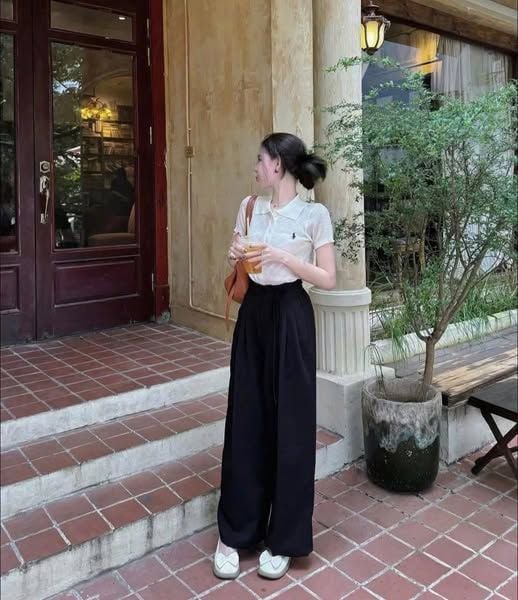 TQ4622 - QUẦN DÀI PHỐI LY KÈM DÂY ĐEN (QUẦN LẺ)