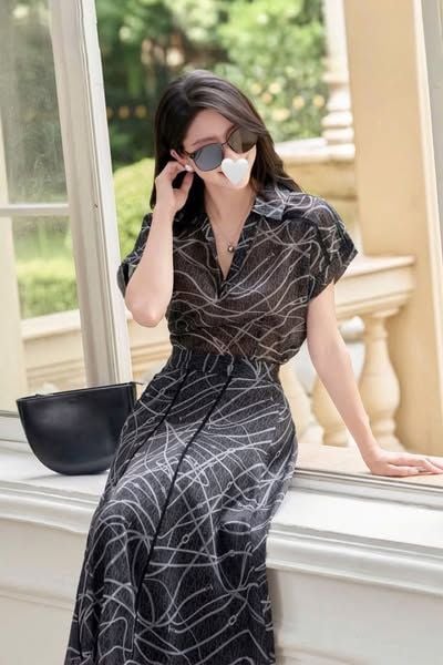 VGU1555 - SET ÁO - CHÂN VÁY DÀI  ( HÌNH ẢNH SÀN)