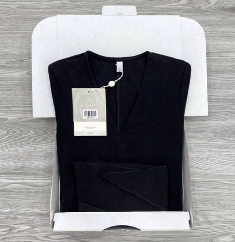 KS1361 - ĐẦM DÀI BODY THẮT EO ĐEN