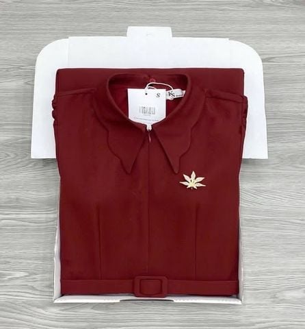 KS1376 - ĐẦM DÁNG DÀI (KÈM TAG) - MÀU ĐỎ ĐÔ