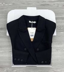 KS1380 - ÁO KHOÁC VEST FORM LỬNG - MÀU ĐEN