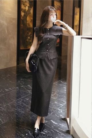 VGU1626 - SET CAOCAP SỌC PHỐI NÚT HOA