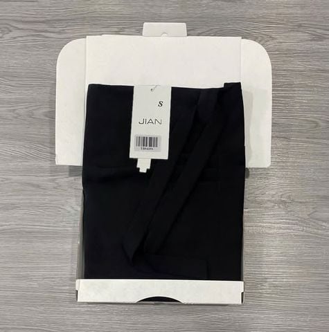 TB9439 - CHÂN VÁY DÀI THẮT DÂY EO - ĐEN (V.LẺ)