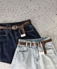 TB9175 - QUẦN SHORT JEAN ĐẬM - KÈM NỊT (Q.LẺ)