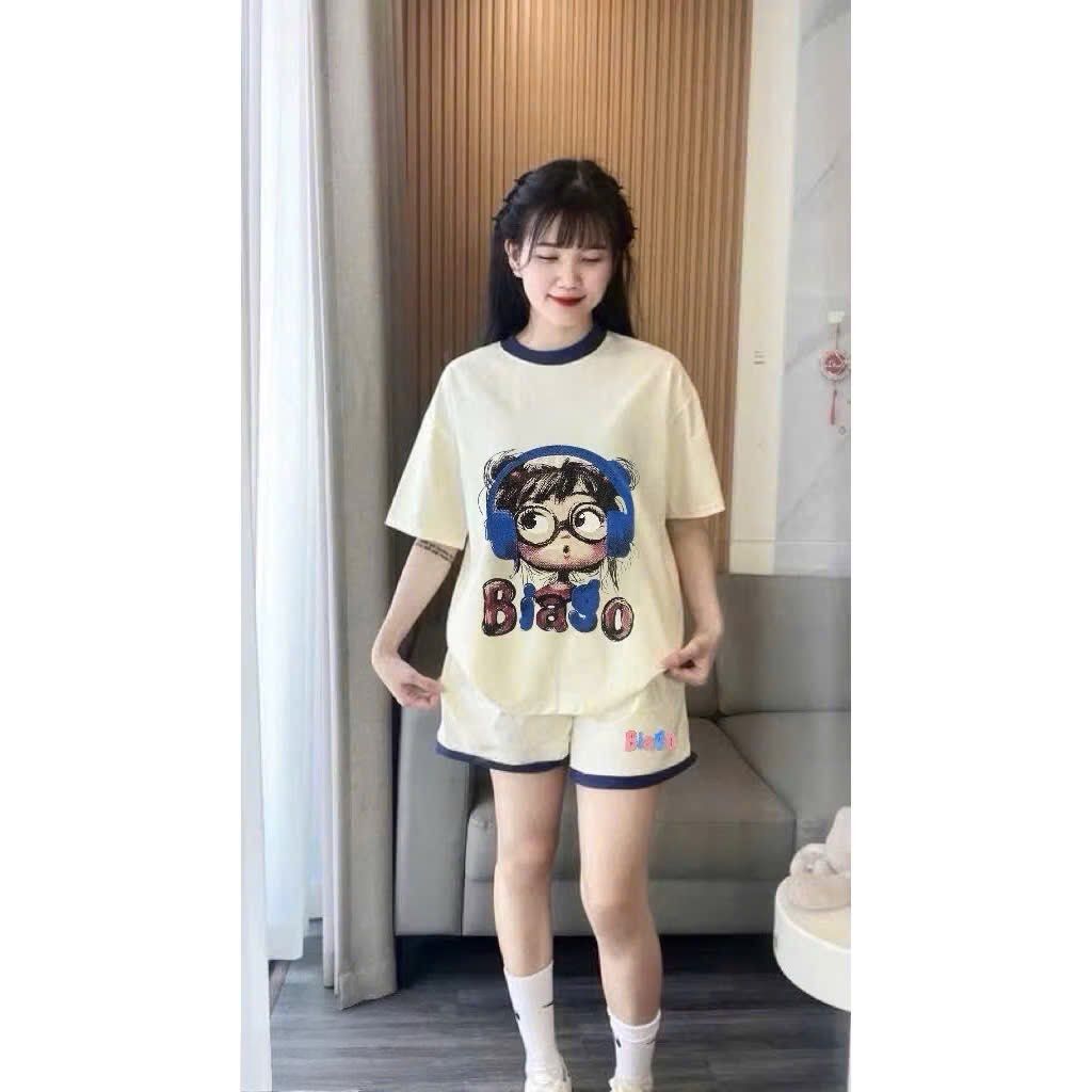 SKY9380 - SET BỘ NGẮN IN BÉ GÁI BIAGO - KEM